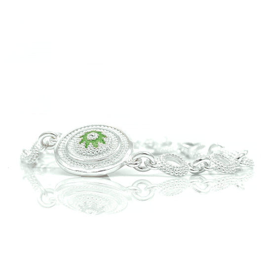 ვერცხლის სამაჯური მინანქრით | Silver Enamel Bracelet - Tsvara
