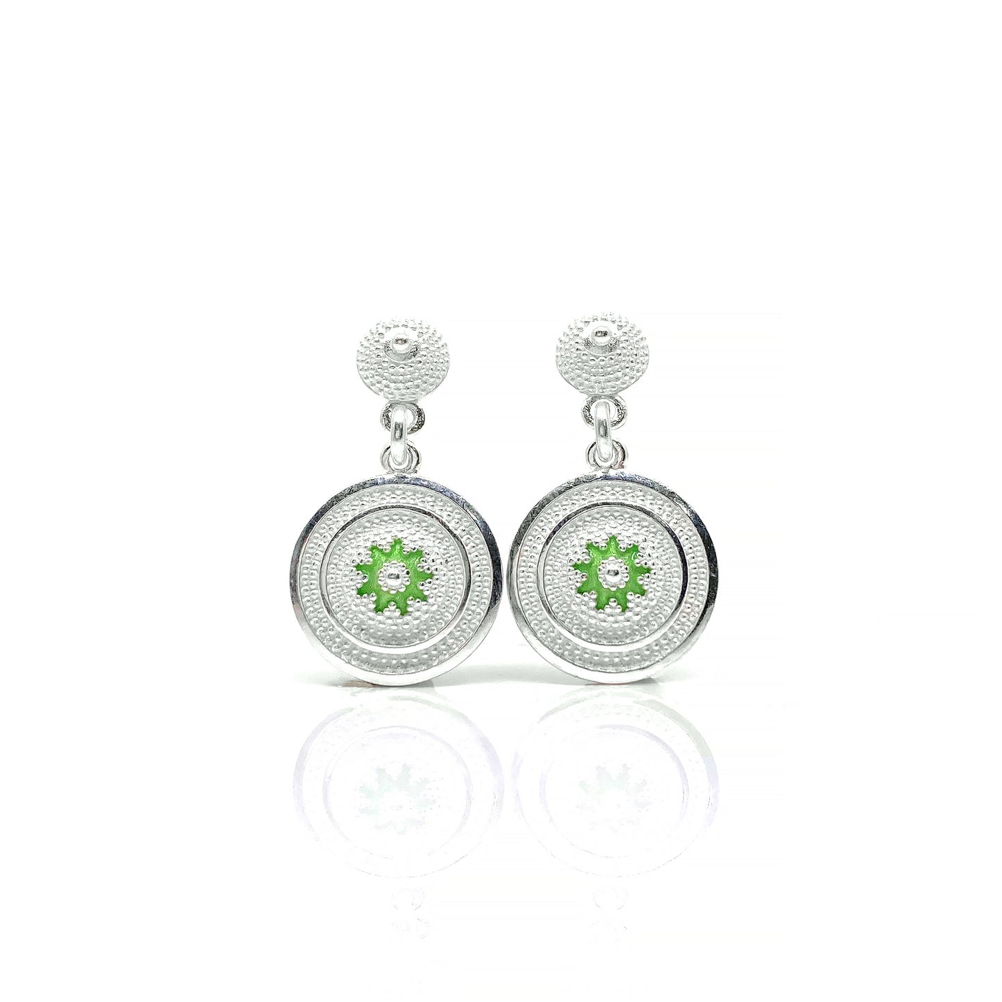 ვერცხლის საყურე მინანქრით | Silver Enamel Earring - Tsvara
