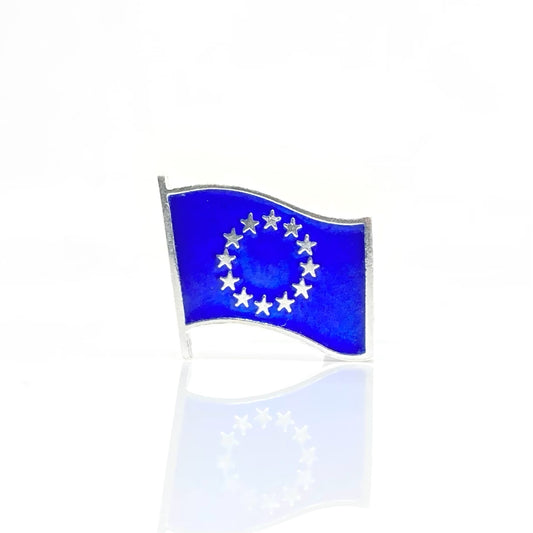 ვერცხლი ევროპის დროშა პინი