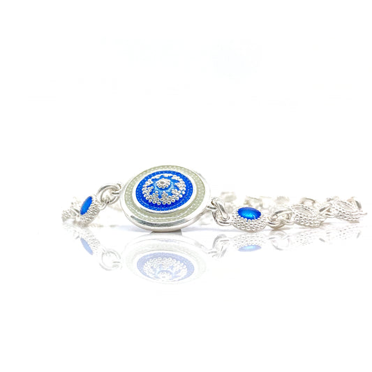 ვერცხლის სამაჯური მინანქრით | Silver Enamel Bracelet - Tsvara