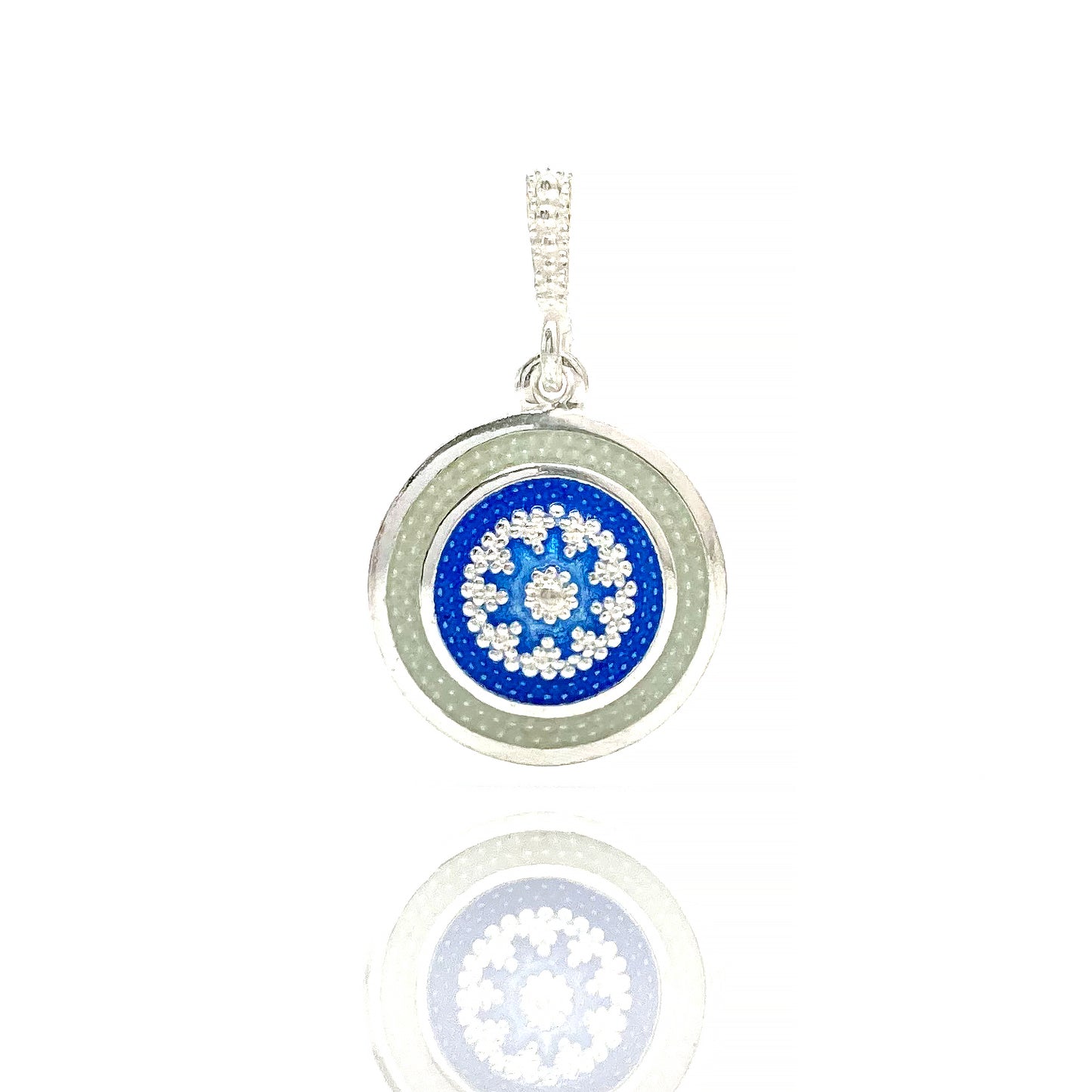ვერცხლის კულონი მინანქრით | Silver Enamel Pendant - Tsvara