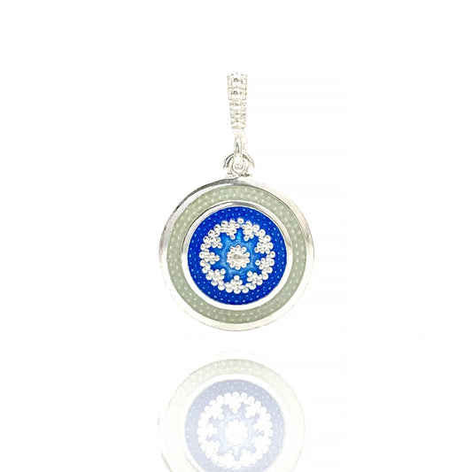 ვერცხლის კულონი მინანქრით | Silver Enamel Pendant - Tsvara