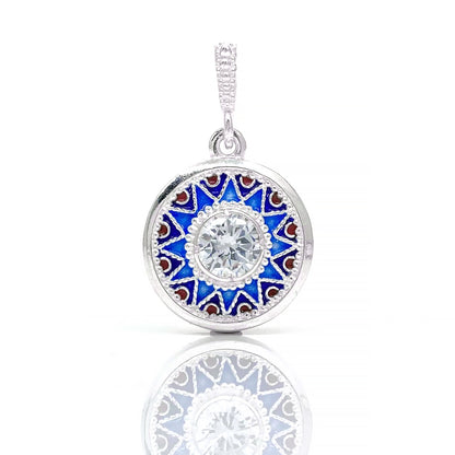 ვერცხლის კულონი მინანქრით „დილის ვარსკვლავი“ - გზამკვლევი შუქი